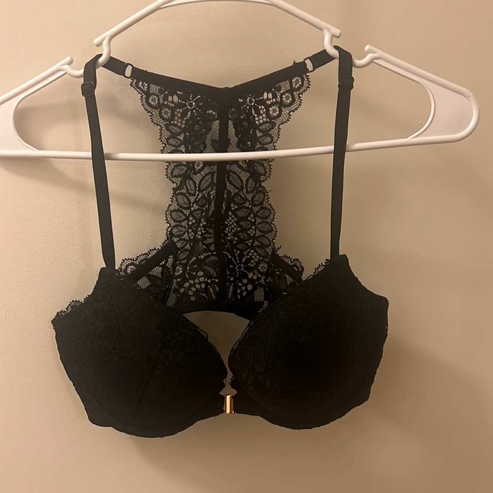 Black bra with sexy lace back
